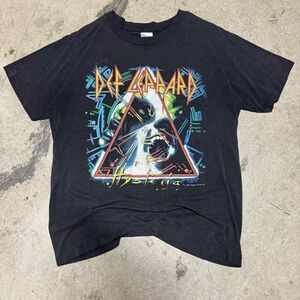 Vintage 1987 Def Leppard Hysteria Tour Band Graphic T-shirt Tee Men size Medium‎